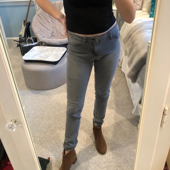 GREY MIDRISE JEANS - Picture 2 of 5